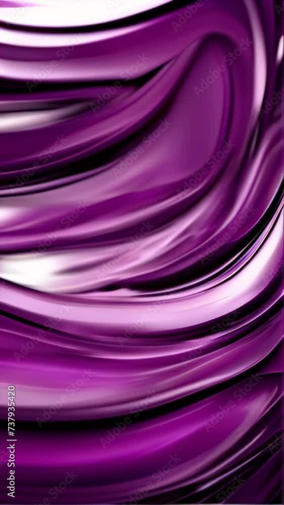 Poster purple abstract background with elegant motion graphics of wavy purple curve lines.