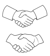 handshake isolated on white