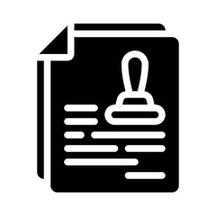 Obraz premium stamp glyph icon