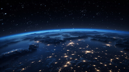 A breathtaking view of the earth from outer space