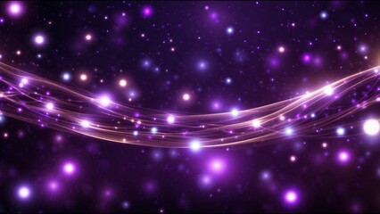 Purple abstract motion background with shining stars lights. The endless whirling of lights in outer space.	