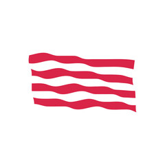 Red and white striped flag