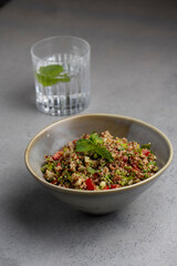 Tabbouleh salad with quinoa, parsley and mint .quinoa salad