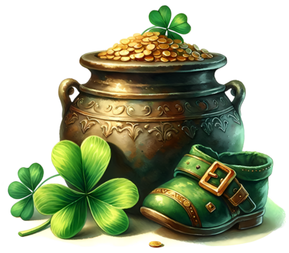 St. Patrick's Day Celebration Watercolor Clipart