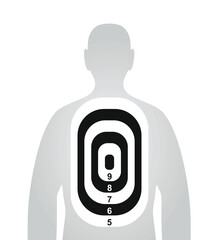Shooting  target silhouette. vector illustration