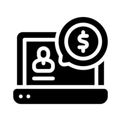 online coach glyph icon