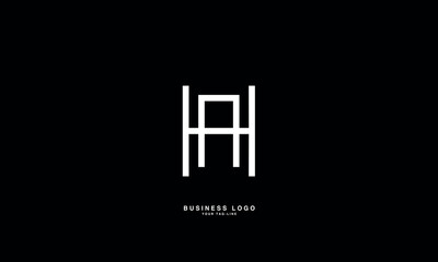 HA, AH, H, A, Abstract Letters Logo Monogram