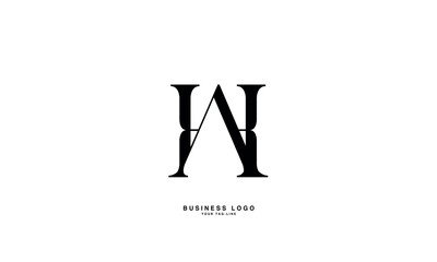 HA, AH, H, A, Abstract Letters Logo Monogram