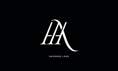 HA, AH, H, A, Abstract Letters Logo Monogram