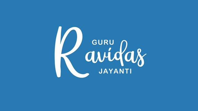 Guru Ravidas Jayanti Text Animation. Great for Guru Ravidas Jayanti Celebrations, for banner, social media feed wallpaper stories.