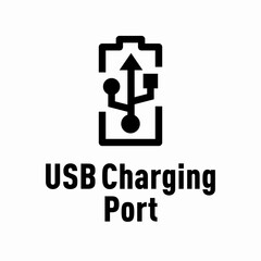 USB Charging Port vector information sign