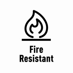 Fire Resistant vector information sign