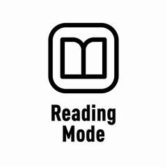 Reading Mode vector information sign