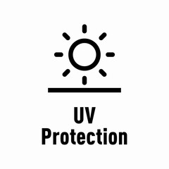 UV Protection vector information sign