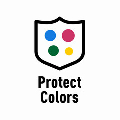 Protect Colors vector information sign