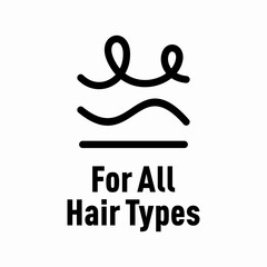 For All Hair Types vector information sign