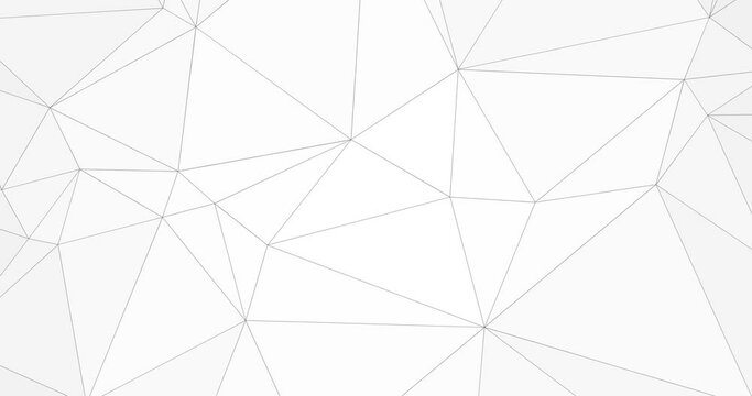 Abstract, geometric and white background with low poly design and grey lines in circular motion. Minimalist polygon style, triangle shape, thin line.