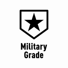 Military Grade vector information sign