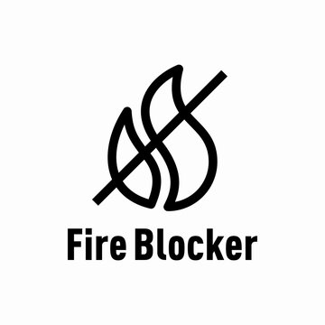 Fire Blocker vector information sign