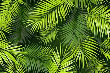 palm leaf texture background. Generative AI