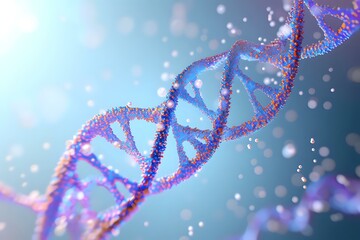 3d rendered illustration of a dna. Generative AI