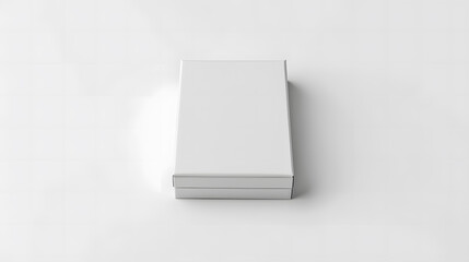 Blank white gift box mockup on white bckground