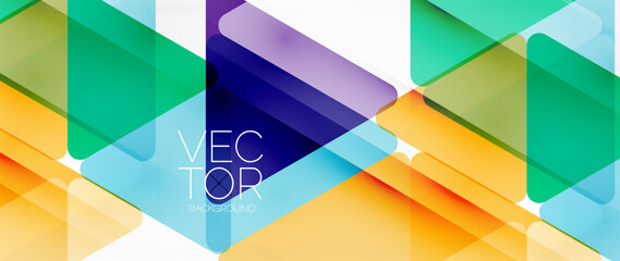 Fototapeta premium Abstract background. Color transparent triangles in mosaic style with shadow lines. Design for website headers, social media posts, digital art displays, presentations, branding elements, wallpapers