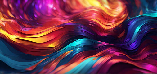 Colorful flowing energy rays background