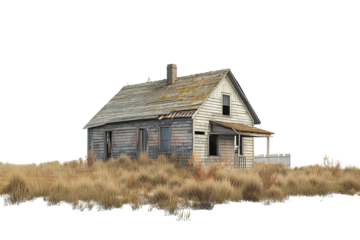 small farm house isolated on transparent background