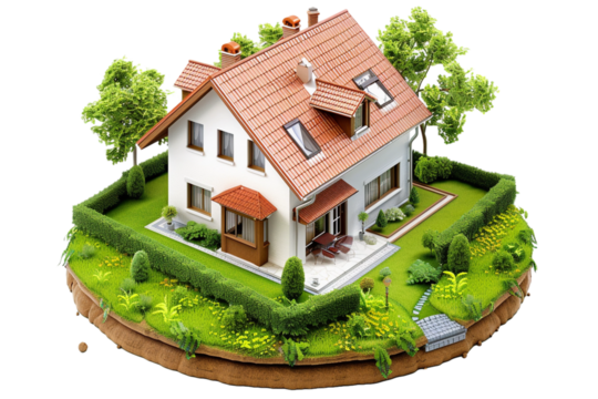 house isolated on transparent background