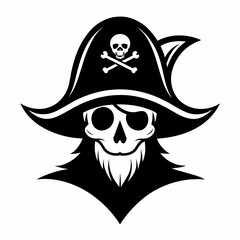 Pirates Hat logo design silhouette logo