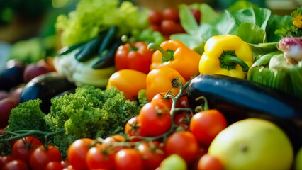 assorted fruits, and vegetables at a farmers market