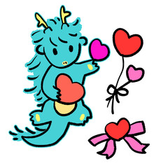 かわいい龍のイラスト