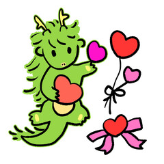 かわいい龍のイラスト