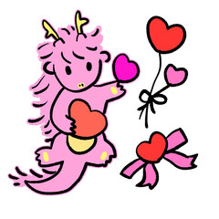 かわいい龍のイラスト
