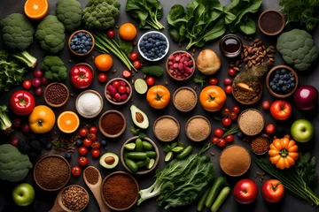 Gordijnen vegetables on the table © Zoraiz