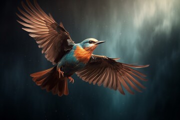 a bird flying in the sky