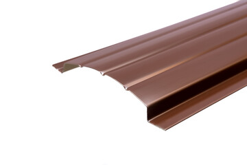 Blockhouse rails for fence colored colorful metal profile elements isolated