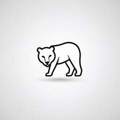 Obraz premium Bold Monochromatic Animal Vector Icon