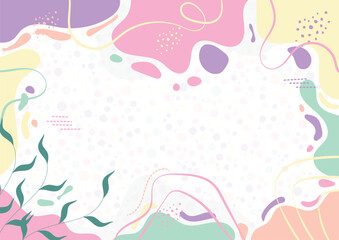 abstract colorful hand drawn background design template