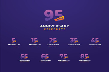 Anniversary Number Design For Celebrate