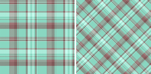 Textile vector seamless of pattern background fabric with a plaid texture tartan check. Set in vintage colors. Striped shirt outfit ideas.