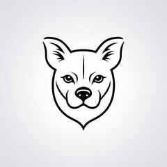 Fototapeta premium Bold Monochromatic Animal Vector Icon