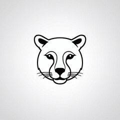 Obraz premium Bold Monochromatic Animal Vector Icon