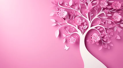 Gordijnen abstract background tree with hearts © Muhammad