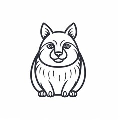 Obraz premium Bold Monochromatic Animal Vector Icon