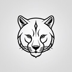 Fototapeta premium Bold Monochromatic Animal Vector Icon
