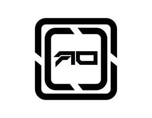 AO logo design template vector. AO Business abstract connection vector logo. AO icon circle logotype