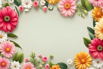 Charming Flower Background for Newborn Baby: Concept of Newborn Bliss