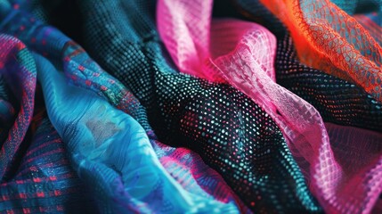 the texture of different fabrics